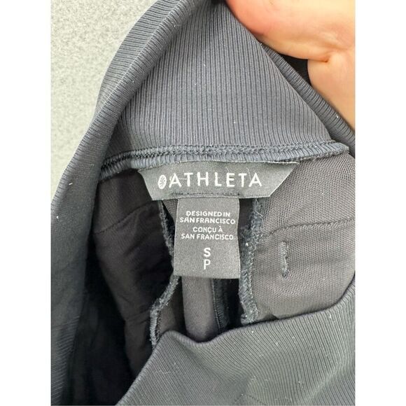 ATHLETA Venice Black Velvet Stripe Jogger Pants Size S - Picture 9 of 11